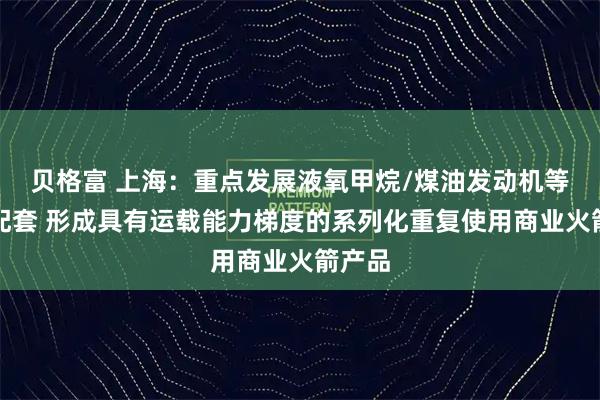 贝格富 上海：重点发展液氧甲烷/煤油发动机等关键配套 形成具有运载能力梯度的系列化重复使用商业火箭产品