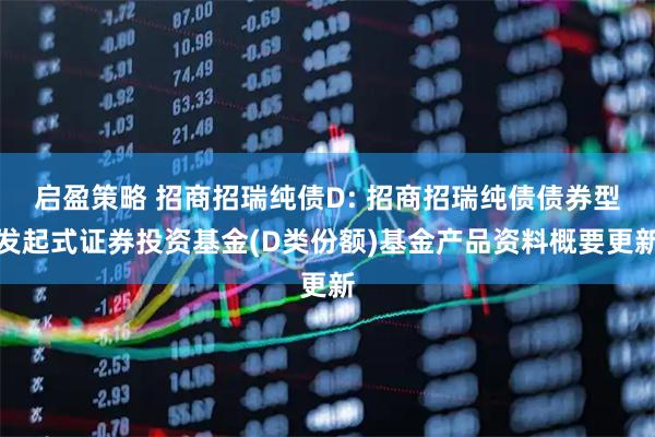 启盈策略 招商招瑞纯债D: 招商招瑞纯债债券型发起式证券投资基金(D类份额)基金产品资料概要更新